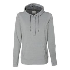 J. America Women's Omega Stretch Snap-Placket Hooded Swea