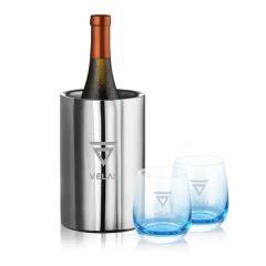 Jacobs Wine Cooler & Soudan Blue Stemless Wine