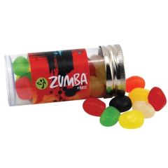 Jelly Beans Candy In A 3 Inch Plastic Tube With Metal Cap