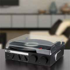 Jensen 3-Speed Stereo Turntable With Built In Speakers