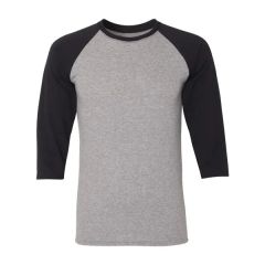 Jerzees Unisex Triblend Three-Quarter Raglan Baseball T-S