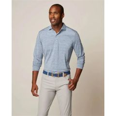 Johnnie-O Men's Swing Heather Long-Sleeve Jersey Polo