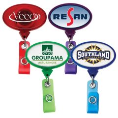 Jumbo Oval Retractable Badge Reel Translucent