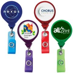 Jumbo Round Retractable Badge Reel Translucent