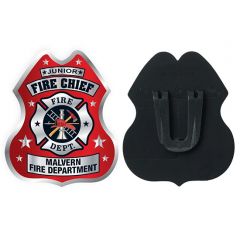 Junior Fire Chief Clip-On Junior Firefighter Badge - Personalization Available