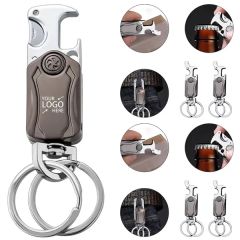 Key Ring With Cutter Bottle Opener 360 Degree Rotating Gyro
