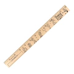 Kids Playing Sports U Color Rulers - Natural Wood Finish