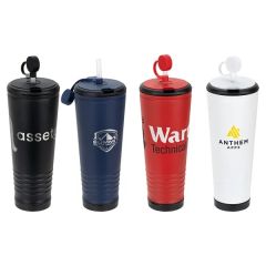 Klaxon 23 Oz Stainless Steel/Polypropylene Tumbler With Buil