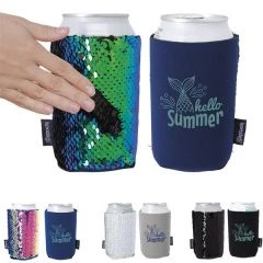 Embroidered Neoprene Can Koozie – Choice of Logo – The Spirited Stitch
