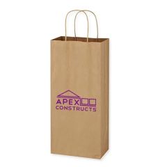 Kraft Paper Brown Wine Bag - 5.25 Inch X 13 Inch