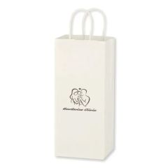 Kraft Paper White Wine Bag - 5.25 Inch X 13 Inch