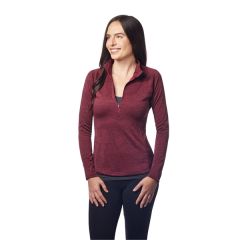 Ladies Alpha Heathered Quarter Zip Pullover