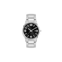 Ladies Black Case Watch Ladies Silver Stainless Steel Cas