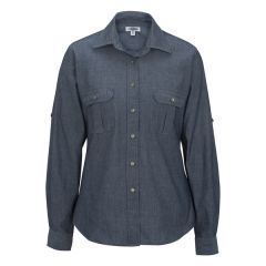 Ladies' Chambray Roll Up Sleeve Shirt