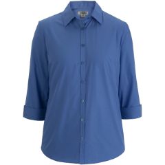 Ladies Essential Broadcloth Shirt 3/4 Sleeve