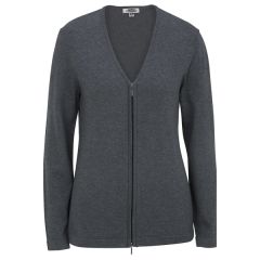 Ladies' Full Zip V-Neck Cardigan Sweater