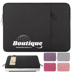 Laptop Sleeve Bag Polyester Vertical Case With Pocket