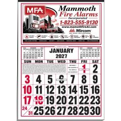 Large 12-Sheet Calendar With Big Numbers