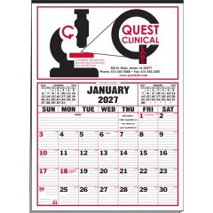 Large 12-Sheet Calendar With Lines