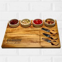 Large 8-Piece Acacia Cheese Board Set