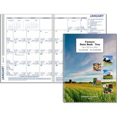 Large Almanac Planner Wire Bound To Cover