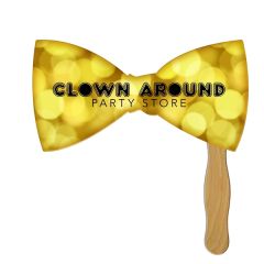 Large Bow Tie Hand Fan Full Color