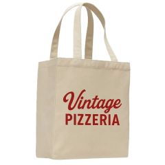 Large Canvas Shopping Tote With 5 Inch Gusset - Natural