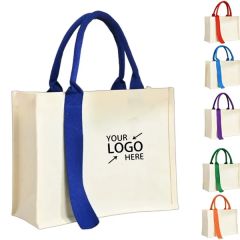 Large Capacity Canvas Tote Bag For Work Travel Shopping
