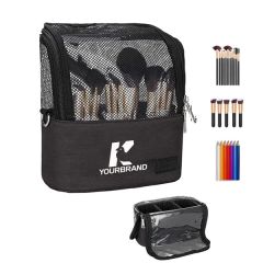 Large Capacity Portable Stand-Up Makeup Brush Holder