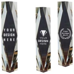 Large Chairmans 3d Crystal Award