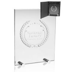 Large Chroma Glass Awards With Double Stand