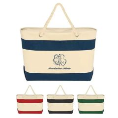 Large Cotton Tote Bag With Rope Handles