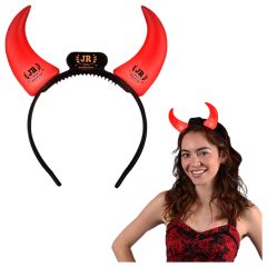 Large Devil Horns Light Up Headband