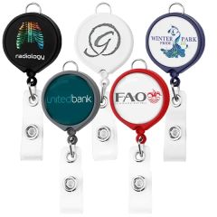 Large Face Badge Reel W/Lanyard Attachement Opaque