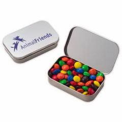 Large Hinged Tin With Candy Coated Chocolates