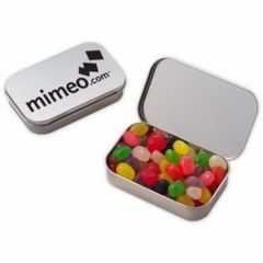 Large Hinged Tin With Jelly Beans Assorted
