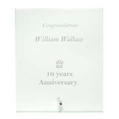 Large Jade Glass Plaque Awards With Stand