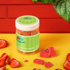 Large Jar Sour Strawberry Bricks