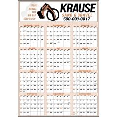 Large Memo Year-In-View 2-Color Calendar