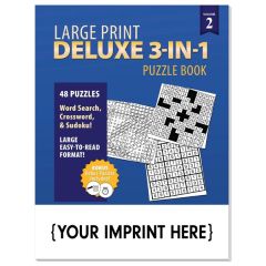 Large Print Deluxe 3-In-1 Puzzle Book Vol0.2