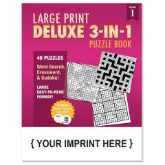 Large Print Deluxe 3-In-1 Puzzle Book Vol0.1
