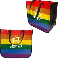 Large Rainbow Laminated Tote