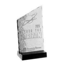 Large Rectangular Metal Ticket Award With Base
