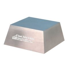 Large Silver Metal Slanted Base