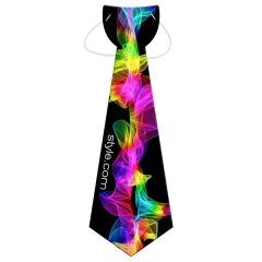 Large Tie W/ Elastic Band - Printed Full Color