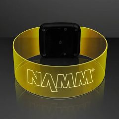 Laser Engraved - Cosmic Yellow LED Magnetic Clasp Bracelets