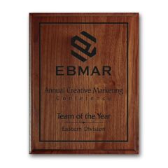 Laser Engraved Plaq - Walnut Cove Edge