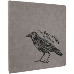 Laserable Leatherette 3 Ring Binder W/1 Inch Slant