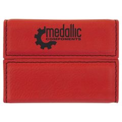 Laserable Leatherette Hard Business Card Holder