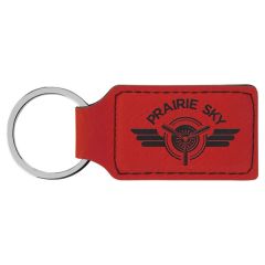Laserable Leatherette Keychain
